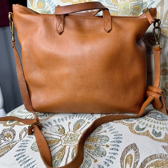 Madewell Handbags - MADEWELL The Transport Leather Satchel Bag Large